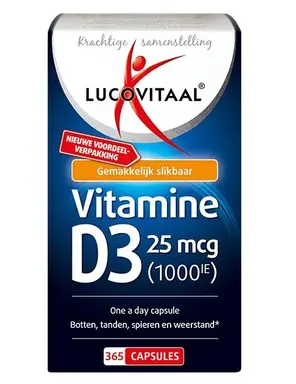 Lucovitaal Vitamine D3 25 mcg (1000 IE) 365 Capsules