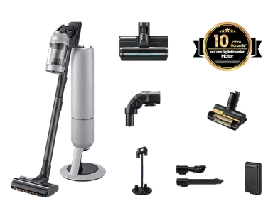 Samsung Bespoke AI Jet PetPRO mit All-in-One Clean Station, 770 W Motorleistung, Pebble Gray VS80F28ELP/WD