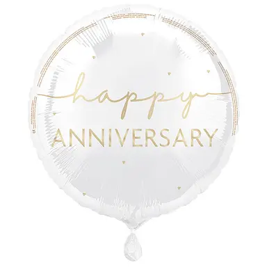 Unique Party Happy Anniversary Foil Balloon, 45cm