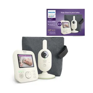Philips Avent  SCD882/26 Babyphone caméra - caméra vidéo, vision nocturne, audio bidirectionnel, connexion privée et sécurisée, mode éco - Blanc