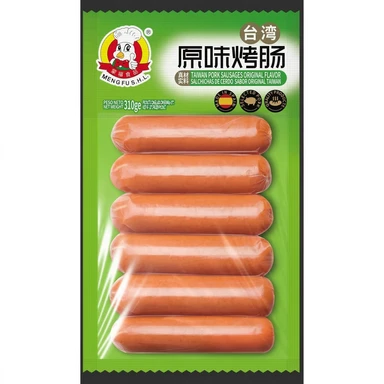 MENG FU Saucisses de poitrine de porc, saveur originale (Taïwan) 310 g
