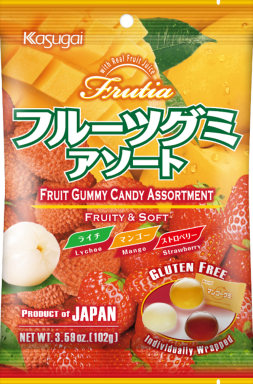 KASUGAI Frutia Fruit Gummy Assortment 102g 春日混合味QQ糖 102g