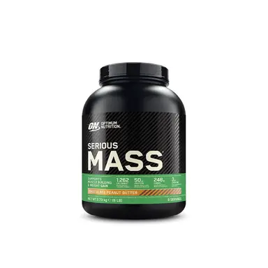 Optimum Nutrition Serious Mass chocolat et beurre de cacahuète 2,73 kg (10 portions)