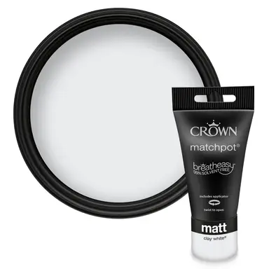 Crown Matt Emulsion Clay White 40ml