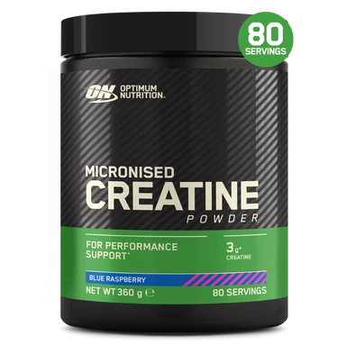 Optimum Nutrition Micronised Creatine, Blauwe Framboos 360g (80 porties)