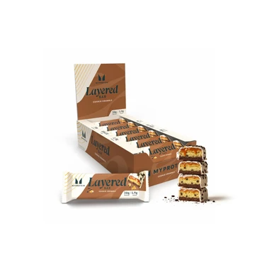 MyProtein Layered Protein Nutrition Bar Cookie Crumble Flavour - 12 x 60g