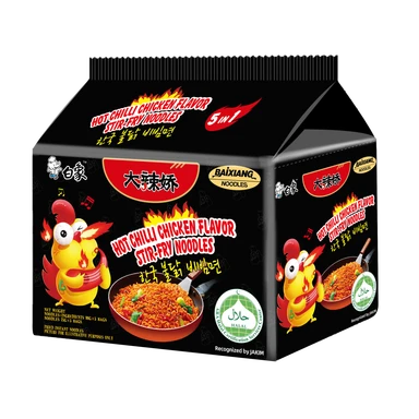 Nouilles coréennes épicées au dindon Baixiang 99g*5packs