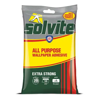 Solvite 1082225 All Purpose Extra Strong Wallpaper Paste - 10 Roll 