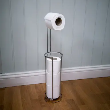 Croydex Wire Toilet Roll Holder - Chrome