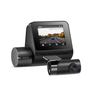 70mai Dash Cam A200 with 1080P 60FPS & Dual-Channel Supported,HDR,24H Smart Parking Surveillance,Time-Lapse Recording,APP Control