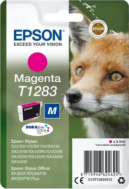 Epson Fox Singlepack Magenta T1283 DURABrite Ultra Ink
