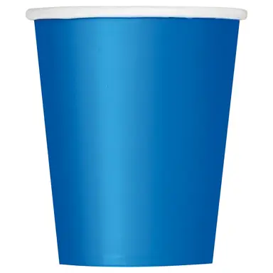 Unique Party Paper Cups, Royal Blue, 266ml, 14 Pack