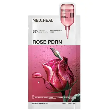 MEDIHEAL Rose PDRN Masques hydratants pores invisibles et éclat à l'essence de rose - 11 pièces