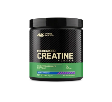 Optimum Nutrition Micronised Creatine, Blauwe Framboos 247g (55 porties)