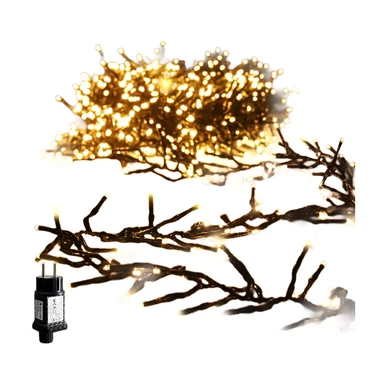 SALCAR Guirlande Lumineuse LED à Grappes 10m 1000 LEDs, Guirlande Extérieur avec 8 Modes et Mémoire, IP44 Imperméable pour Noël, Intérieur, Extérieur, Jardin, Mariage, Blanc Chaud