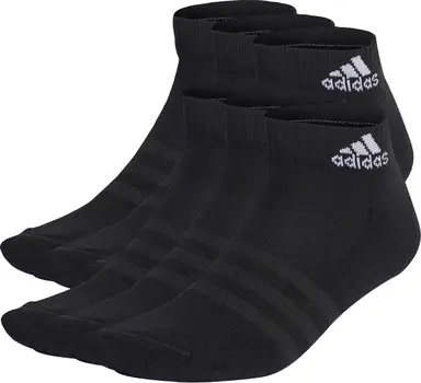 Adidas Cushioned Ankle Socks Black 6 Pairs 37-39