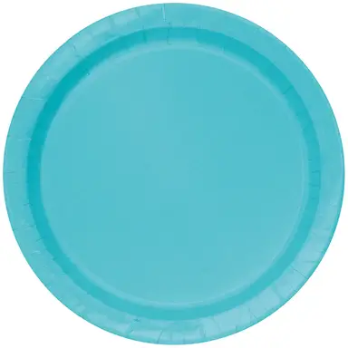Unique Party Paper Plates, Teal, 22cm, 16 Pack