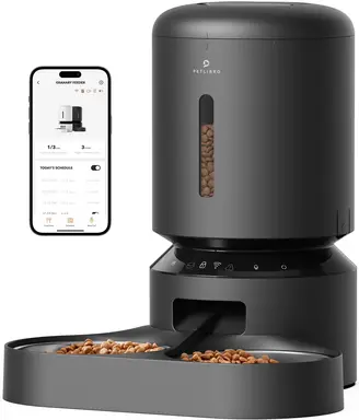 PETLIBRO Granary Automatic Dual Pet Feeder 5L – Timed Dry Food Feeder, Black