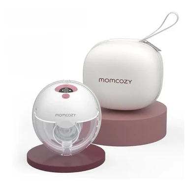 Momcozy M5 Freihand-tragbare Milchpumpe, doppelabgedichteter Flanschtrichter, 3 Modi & 9 Saugstufen, elektrisch und tragbar, Grau, 1 Stück