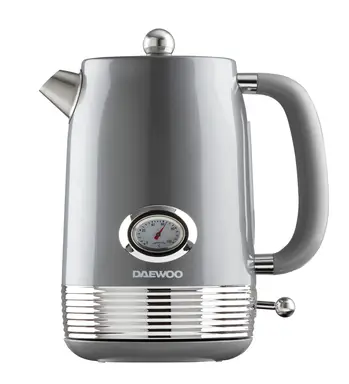 DAEWOO Denver Retro Kettle, 1.5L, Rapid Boil, Smoked Grey - SDA2747GE