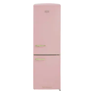 CDA Florence Tea Rose Pink Retro 199cm 60/40 Frost Free Fridge Freezer, Tea Rose Pink, D Rated