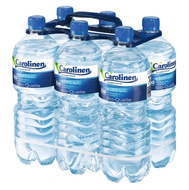 Carolinen Bio Classic Mineralwasser mit Kohlensäure 6 × 1 L