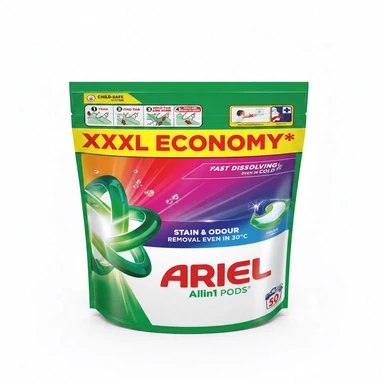 Ariel wascapsules – kleur alles-in-1 | 50 wasbeurten
