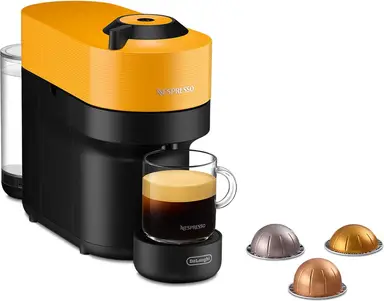 Nespresso Vertuo ENV90.Y Vertuo Pop, Compacte koffie- & espressomachine, Koffiemachine met capsules, 0,6 Liter - van De'Longhi, geel