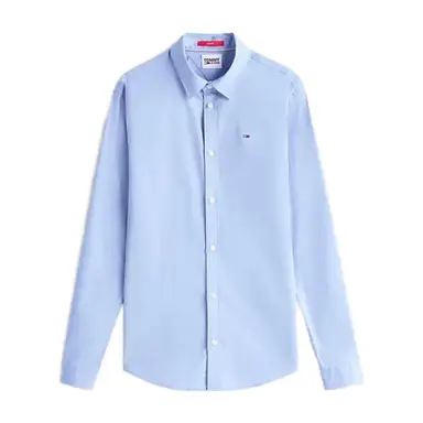 Tommy Jeans Heren Slim Fit Poplin Overhemd – LAVENDER LUSTRE S