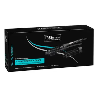 TRESemmé Volume Smooth and Shape Hot Air Styler – 800W Power, 2 Brush Heads, 2 Heat/Cool Settings – Black, 2781TU