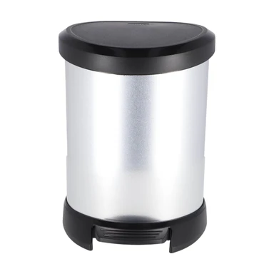 Curver Curver Decobin pedaalemmer - 5 liter - metallic - premium opbergoplossing, duurzaam kunststof, moderne huisorganisatie