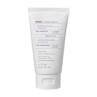 Korres Greek Yoghurt Foaming Cream Cleanser  Cleanse+Nourish 75ml