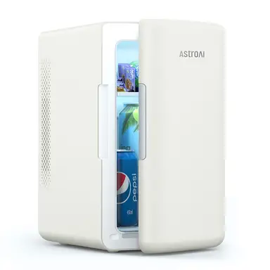 AstroAI Mini-réfrigérateur portable, refroidissant et chauffant 6 L - Blanc