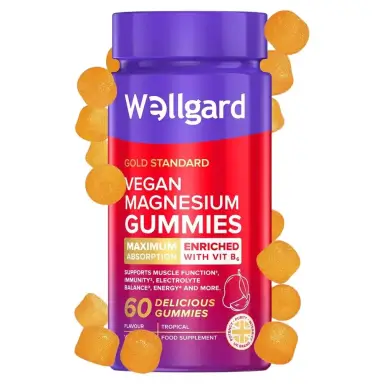 Wellgard Vegan Magnesium Gummies Orange Flavour - 60 Vegan Gummies