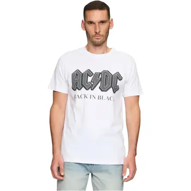 Merchcode ACDC Back In Black Tee T-Shirts white XL