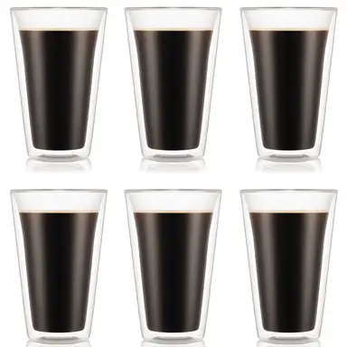 Bodum CANTEEN - Set of 6 Glasses 0.4L - Double Wall - Large