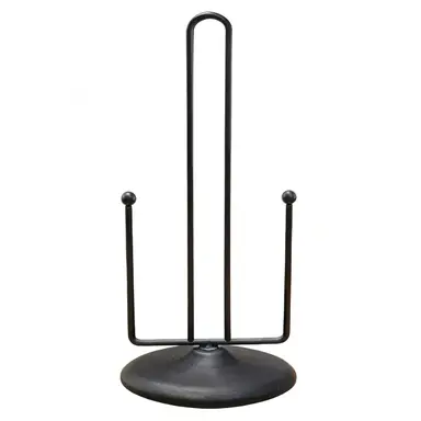 JU7CER Black Kitchen Cleaning Paper Towel Holder - Countertop Standing, with Fixing Rod, Modern & Minimalist Design, Ideal for Home Use