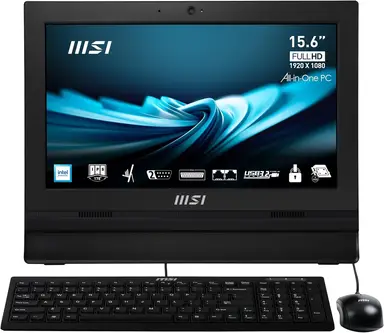 MSI Pro AP162T ADL All-in-One PC, 15.6'' TouchScreen, Intel N100 4GB RAM, 128GB SSD, Windows 11 PRO