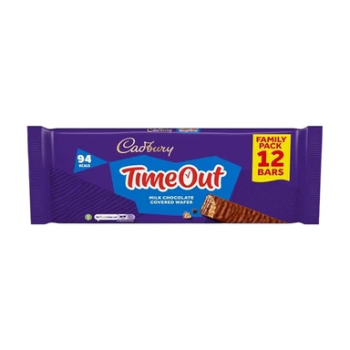 Cadbury Timeout Chocolate Wafer Bars 12-Pack 216g