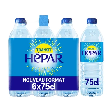 HEPAR Eau minérale naturelle - 6 x 75 cl