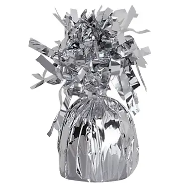 Unique Party Foil Balloon Weight, Silver, 1 Pack