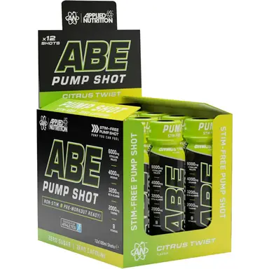 Applied Nutrition ABE Pump Pre Workout Stim Free Shot Citrus Twist - 12 x 100ml