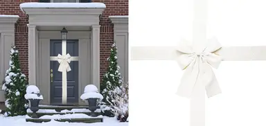 BOW FOR DOOR 33X42CM WHITE