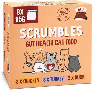 Scrumbles Wet Cat Food Jelly Selection Pouches 8x85g