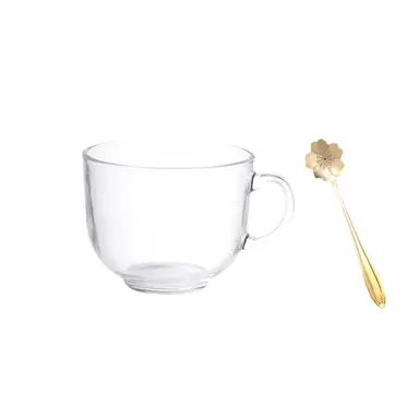 BJ 450ml Milk Cup with Spoon, Single-Piece Pack