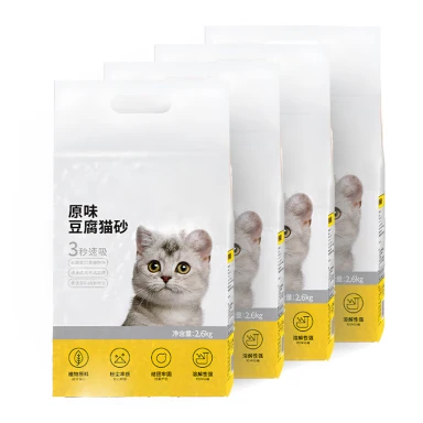J.ZAO Original Tofu Cat Litter, 2.6kg x 4 Packs