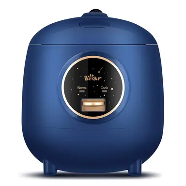 BEAR Reiskocher (1,2 L, 200-238W) für 1-2 Personen - mit automatischer Warmhaltefunktion und antihaftbeschichtetem Innentopf