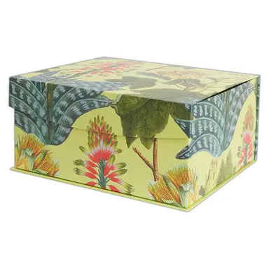 RHS Tropical Design Cardboard Storage Box Medium