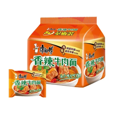 Master Kong Instant Noodles - Big Spicy Artificial Beef Flavour 5 in 1
