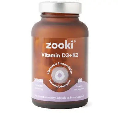 Zooki Liposomal Vitamin D3 and K2 3000 IU - 60 Capsules